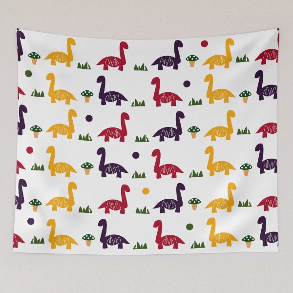 Item preview, Dino Land Colourful Pattern designed and sold by showoffmarket.