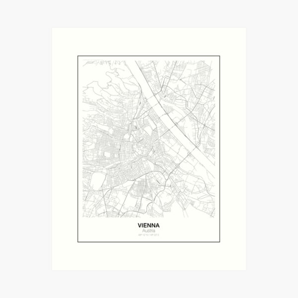 Item preview, Vienna Minimalist Map designed and sold by resfeber.