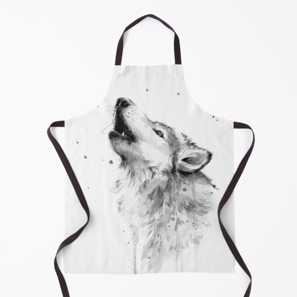 Item preview, Wolf Howling Watercolor designed and sold by Olga Shvartsur.