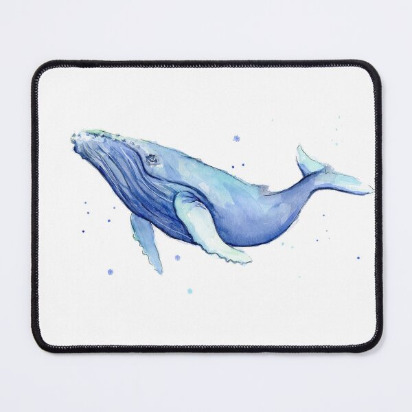 Item preview, Humpback Whale Blue Watercolor Painting designed and sold by Olga Shvartsur.