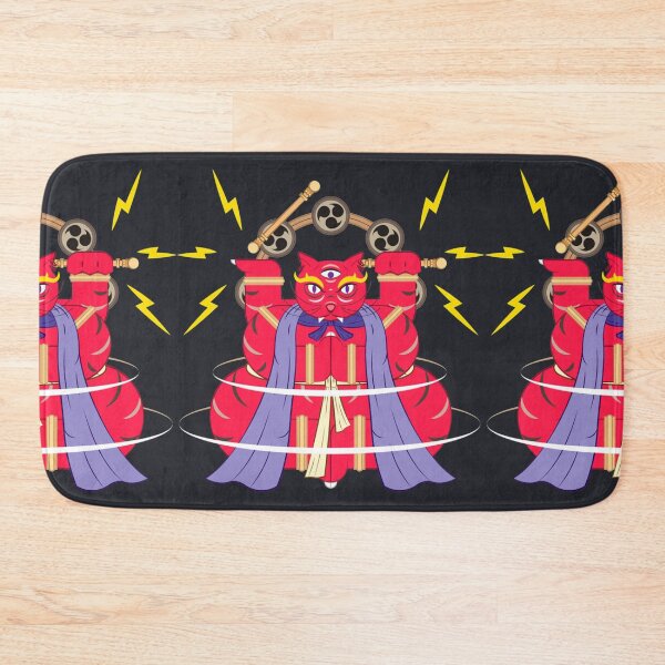 Item preview, Bakeneko Japanese Monster Cat with Raijin designed and sold by ParkoIrving.