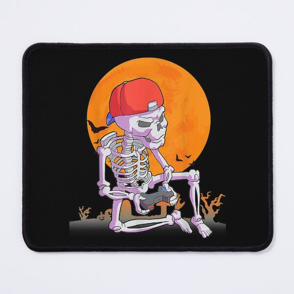 Halloween Men Boys Gamer Gift Skeleton Outfit Boys Mouse Pad