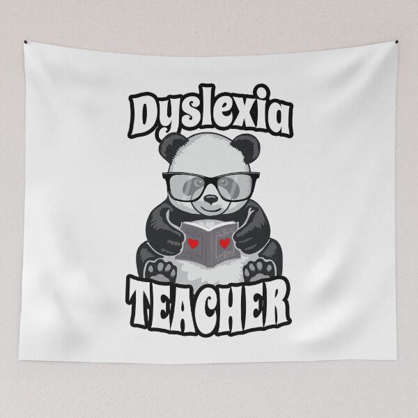 Item preview, Dyslexia Teacher Therapist Dyslexic Therapy Panda Book Heart designed and sold by GrandeDuc.