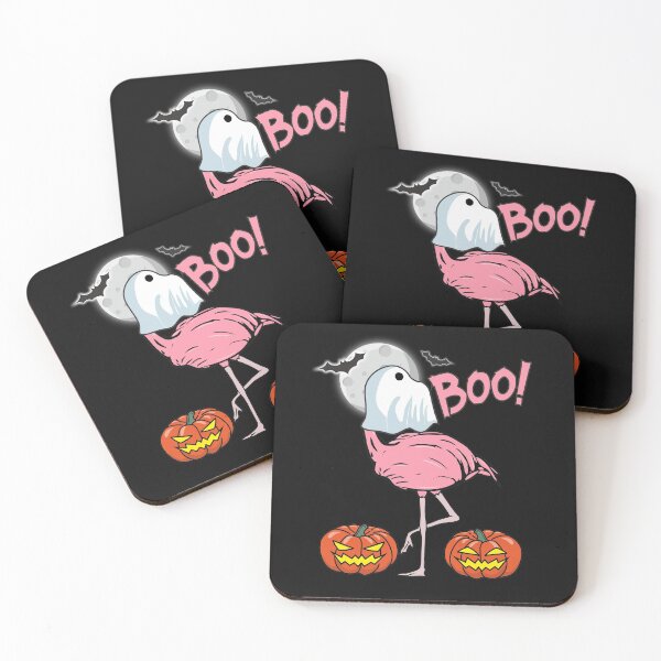 Item preview, Halloween Flamingo Ghost Costume Jack O'Lantern Pumpkin Boo designed and sold by alenaz.