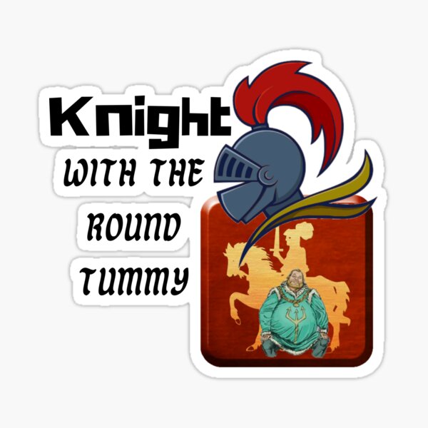 knight with round tummy Sticker