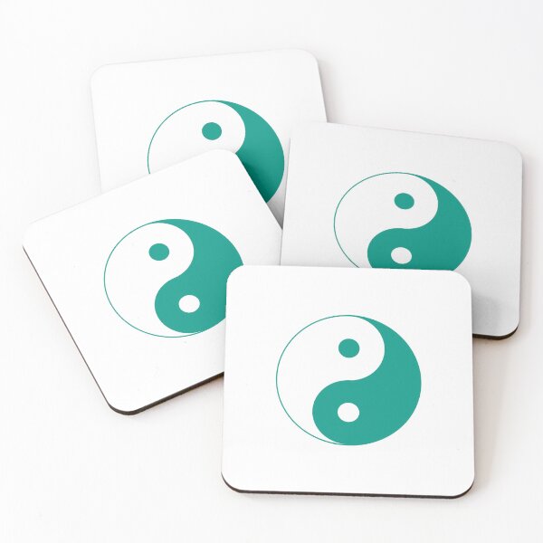 Item preview, Turquoise Yin-Yang Symbol Taoist Design designed and sold by KarmalBun.