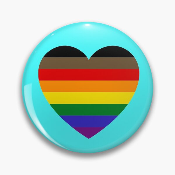 Pride Flag - Black on Top Pin