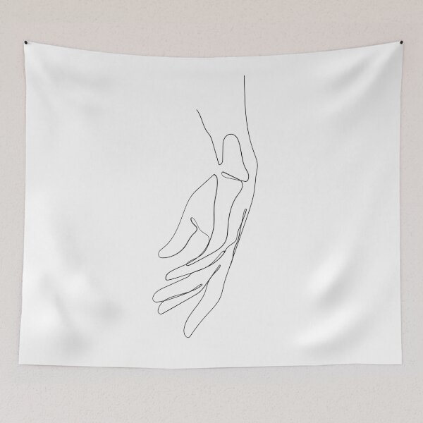 Item preview, Minimalist hand line art 15 designed and sold by AlohaArtsy.
