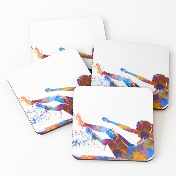 Item preview, Long jump in watercolor designed and sold by paulrommer.
