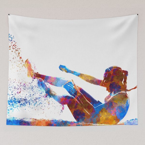 Item preview, Long jump in watercolor designed and sold by paulrommer.