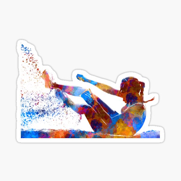 Item preview, Long jump in watercolor designed and sold by paulrommer.