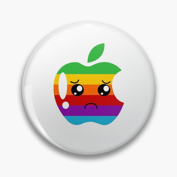 Item preview, Kawaii Retro Sad Apple Rainbow designed and sold by DAFIN.