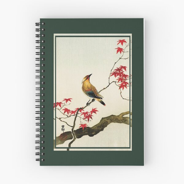 Item preview, Japanese plague bird on maple by Ohara Koson designed and sold by DragonXX.