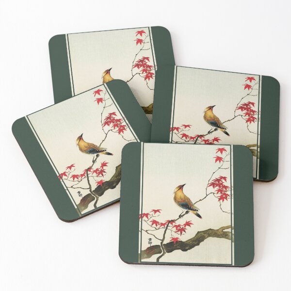 Item preview, Japanese plague bird on maple by Ohara Koson designed and sold by DragonXX.