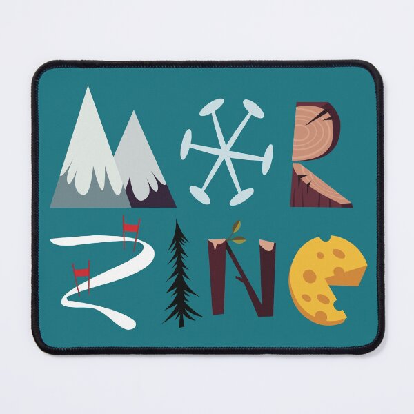 Item preview, Morzine text poster designed and sold by GAGodel.