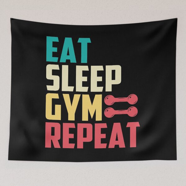 Item preview, Eat, Sleep, Gym, Repeat  designed and sold by Genjitsu-Art.