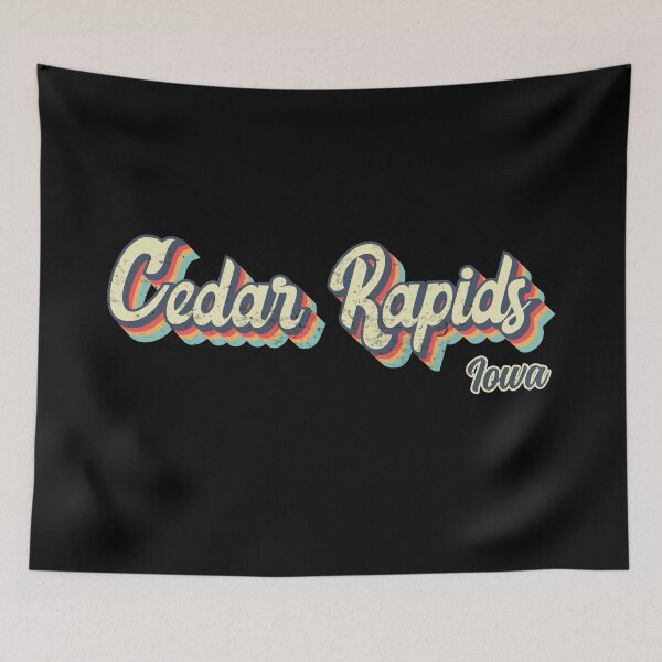 Item preview, Cedar Rapids city Iowa Retro Vintage 70s rainbow designed and sold by Teelogic.