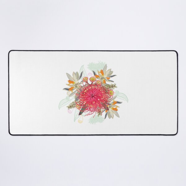 Item preview, Australian Wildflower Pattern - Summer Teal and Pink Colour Palette designed and sold by Sketchbook Designs.
