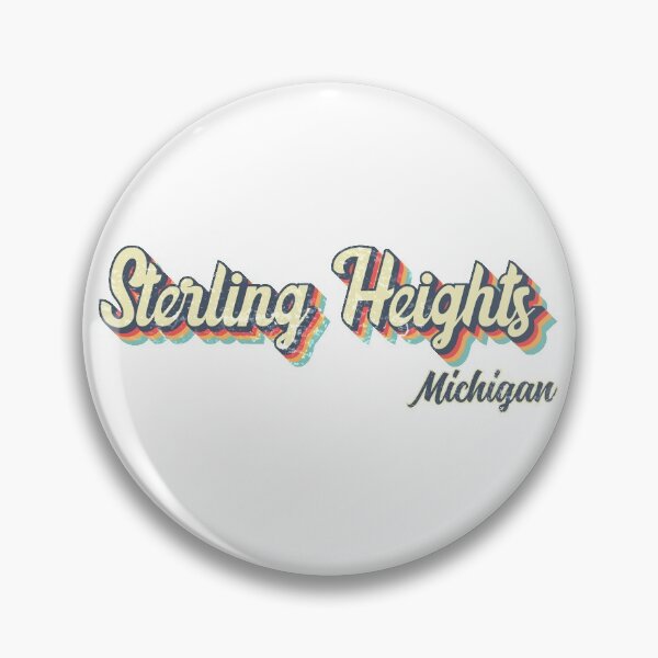 Artikelvorschau, Sterling Heights Stadt Michigan Retro Vintage 70er Jahre Regenbogen entworfen und verkauft von Teelogic.