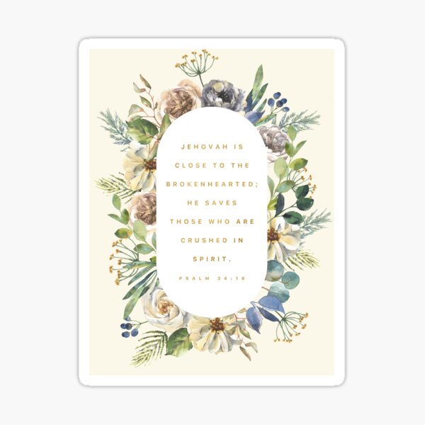 Item preview, PSALM 34:18 designed and sold by Paper Bee Gift Shop.