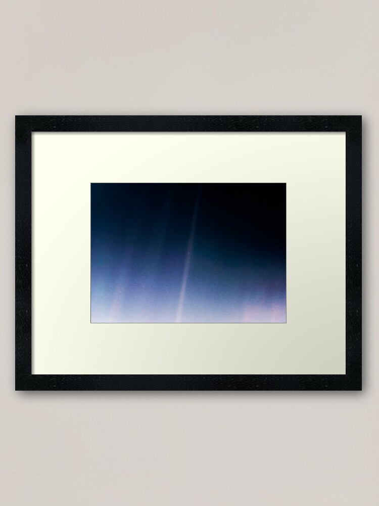 Pale Blue Dot — NASA Voyager 1 [HQ-quality] Framed Art Print for Sale by  SynthWave1950