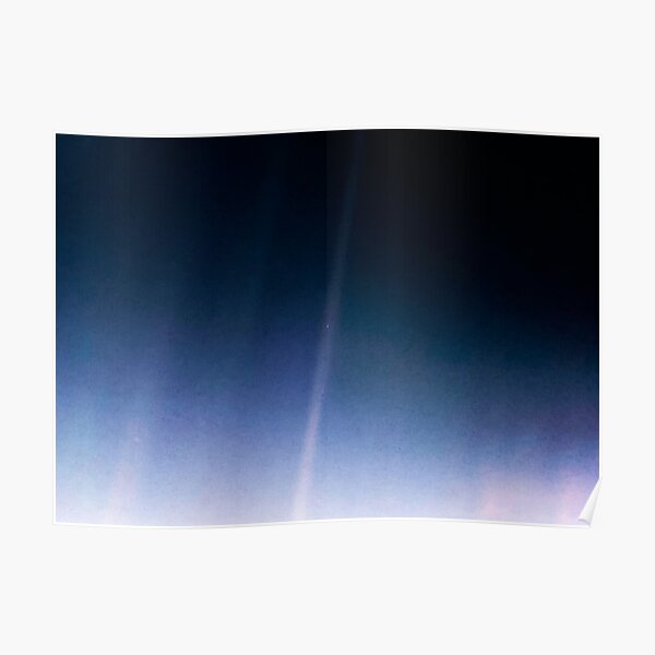 Pale Blue Dot — NASA Voyager 1 [HQ-quality] Premium Matte Vertical Poster