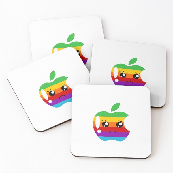 Item preview, Kawaii Retro Sad Apple Rainbow designed and sold by DAFIN.