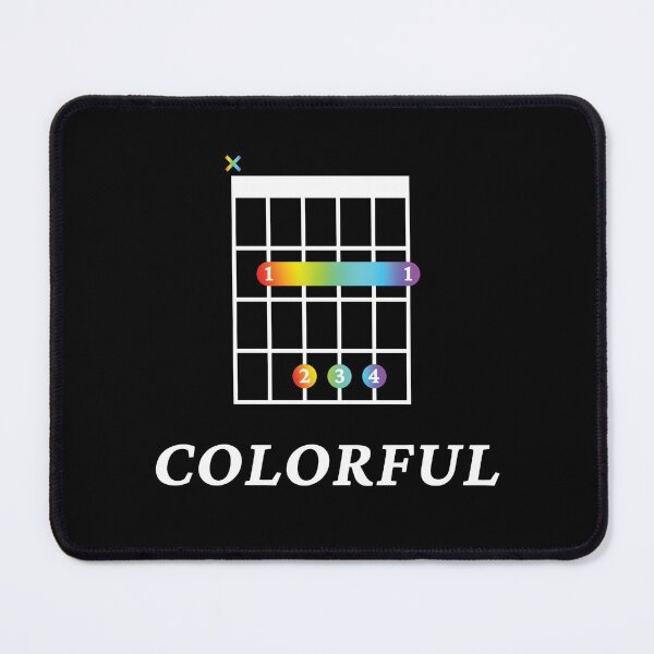 Item preview, B Colorful B Guitar Chord Tab Dark Theme designed and sold by nightsworthy.