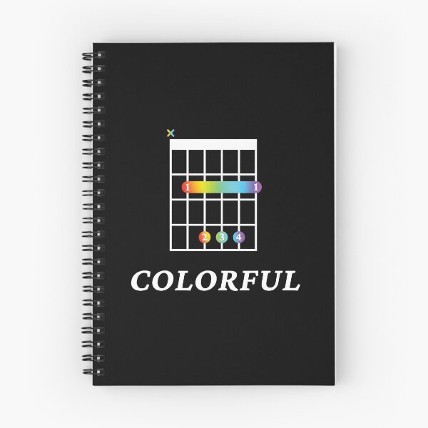 Item preview, B Colorful B Guitar Chord Tab Dark Theme designed and sold by nightsworthy.