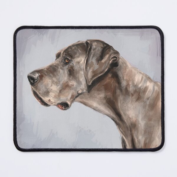 Item preview, Painting of a Brown Great Dane on a Bright Lilac Background designed and sold by ibadishi.
