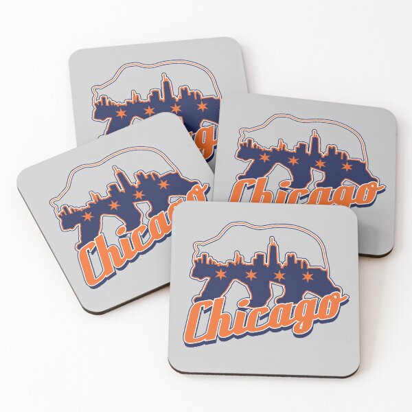 Item preview, Chi Bear - Chicago skyline - Chicago flag designed and sold by BearDownDesigns.