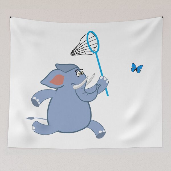 Item preview, Elephant chasing butterfly designed and sold by Regulus9.