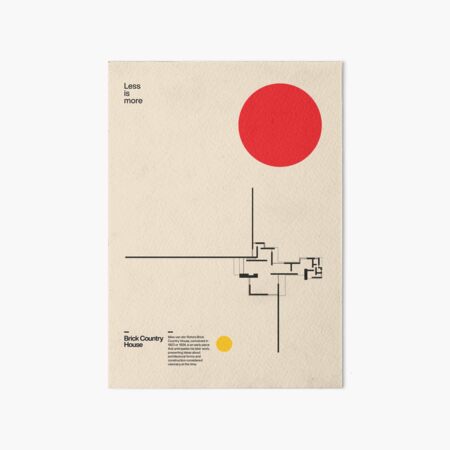 Item preview, Brick Country House, Ludwig Mies van der Rohe, Minimal Architecture Bauhaus Design Wall Art designed and sold by sub88.