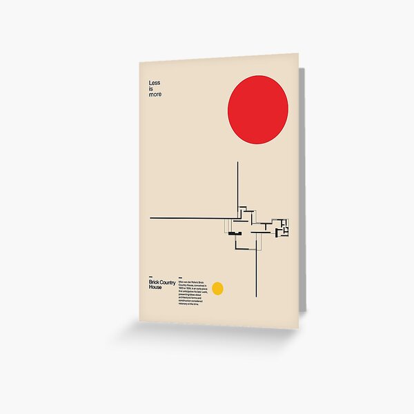 Item preview, Brick Country House, Ludwig Mies van der Rohe, Minimal Architecture Bauhaus Design Wall Art designed and sold by sub88.
