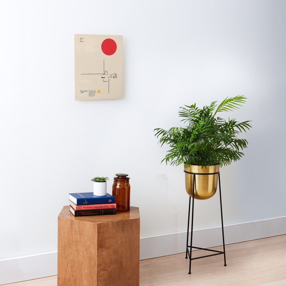 Brick Country House, Ludwig Mies van der Rohe, Minimal Architecture Bauhaus Design Wall Art Mounted Print
