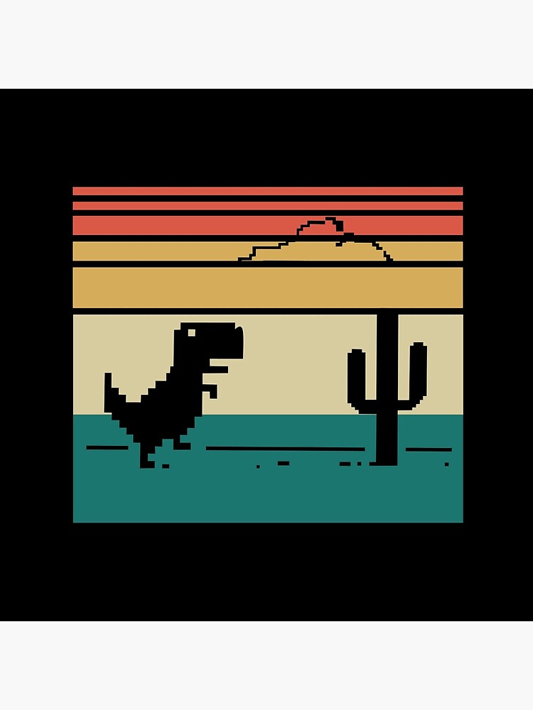 Google Offline Dinosaur Game Art Print for Sale by DannyAndCo