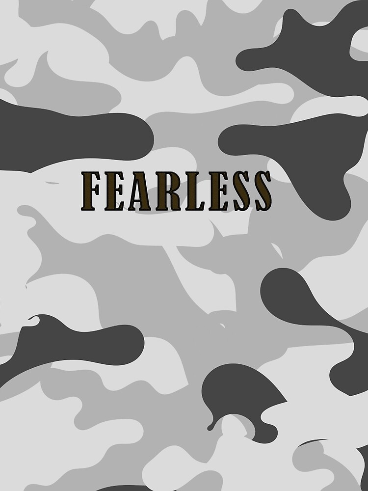 Thumbnail 5 of 5, Graphic T-Shirt, Camouflage Pattern with Fearless text designed and sold by Amusingo Merch.