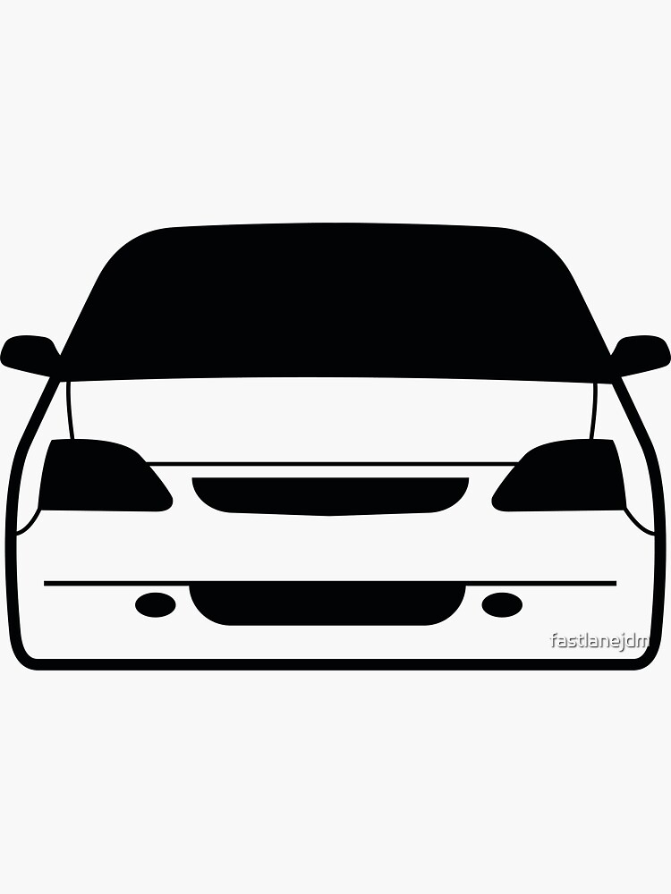 "JDM sticker & Teeshirt Car Eyes EP3" Sticker for Sale by fastlanejdm Redbubble