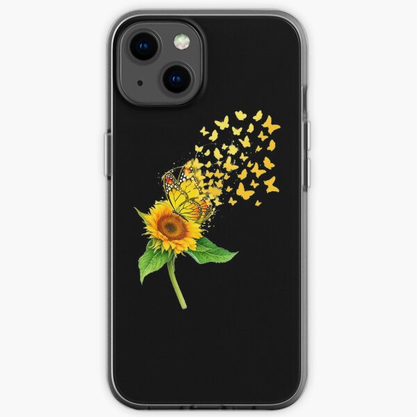 Sunflower Butterflies Dreams Monarchs Natural iPhone Soft Case