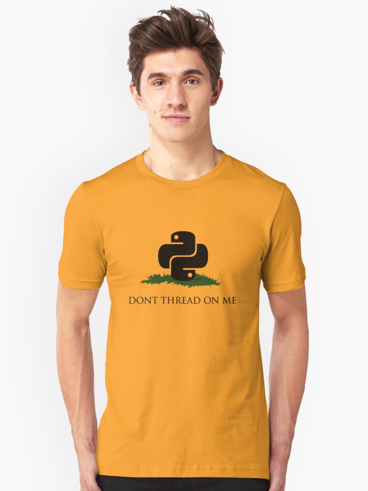 Python Snek - Don't Thread On Me Unisex T-Shirt Front