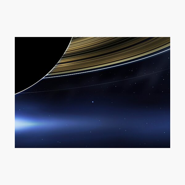 Pale Blue Dot — NASA Cassini, Saturn [HQ-quality] Photographic Print