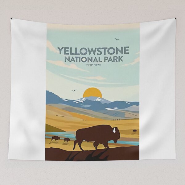 Item preview, YELLOWSTONE - National Park Poster designed and sold by braitspire.