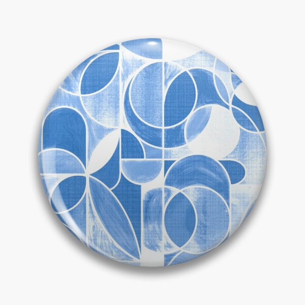 Item preview, Paint Washed Modern Geometric - Cornflower Blue designed and sold by TigaTiga.