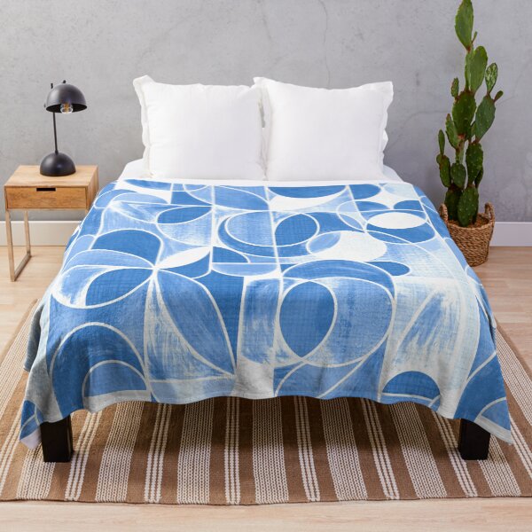 Item preview, Paint Washed Modern Geometric - Cornflower Blue designed and sold by TigaTiga.