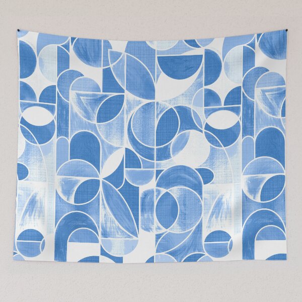 Item preview, Paint Washed Modern Geometric - Cornflower Blue designed and sold by TigaTiga.