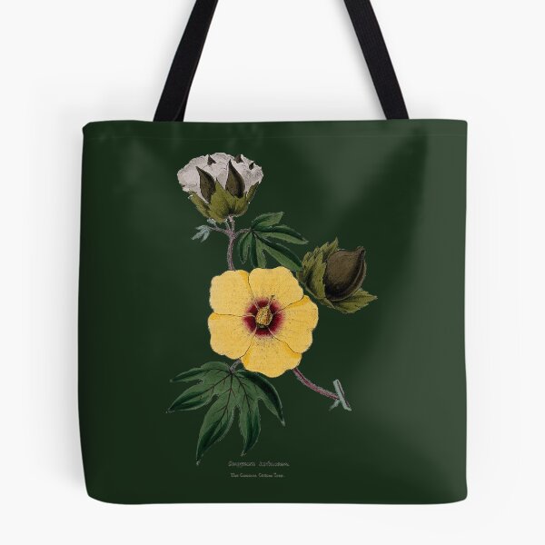 Item preview, Vintage Botanical Cotton Flower Illustration designed and sold by Naturalist Prints.