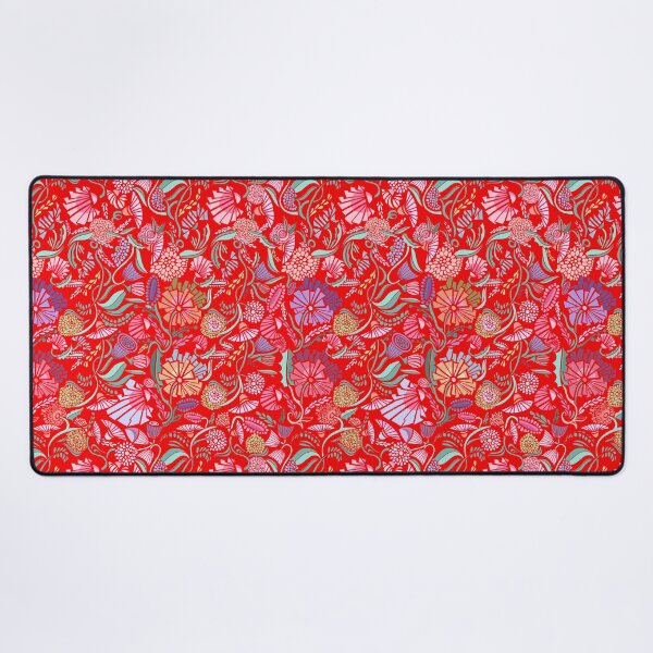 Item preview, Floral Garden Doodle - Red Colorful Palette designed and sold by Sketchbook Designs.