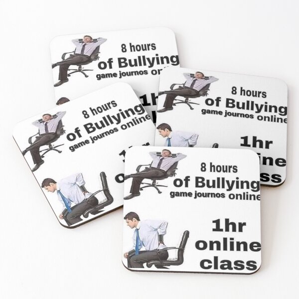Item preview, 8 hours of bullying game journos vs 1 hour zoom class designed and sold by shitpostanon.