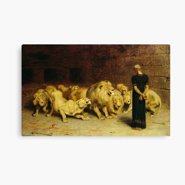 Daniel in the Lions' Den, 1872 by Briton Riviere Canvas Print