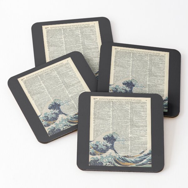 Item preview, Dictionary Art - The Great Wave off Kanagawa, Sea, designed and sold by RorykoSmith.